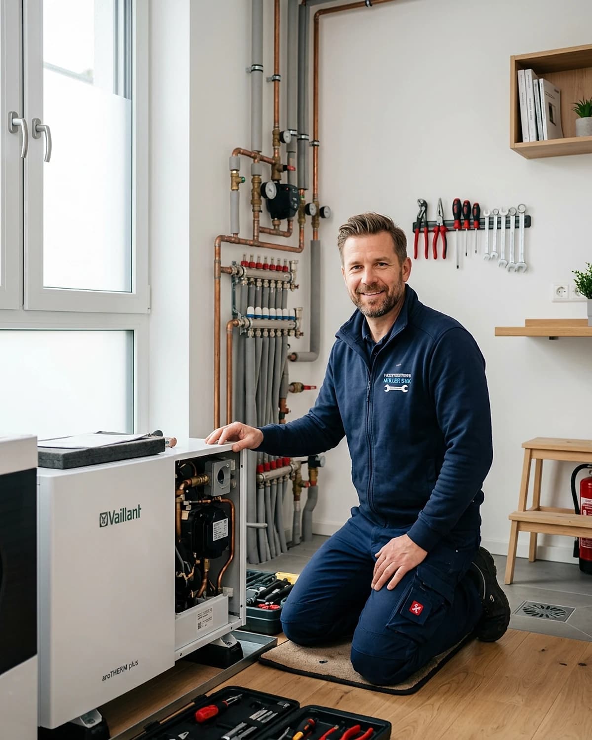 SHK-Meister bei der Arbeit